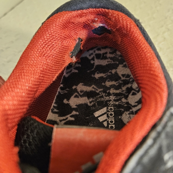 Adidas Red, Black Canvas Sneakers, Red Camo Soles, Men's 8, GUC - Picture 4 of 12